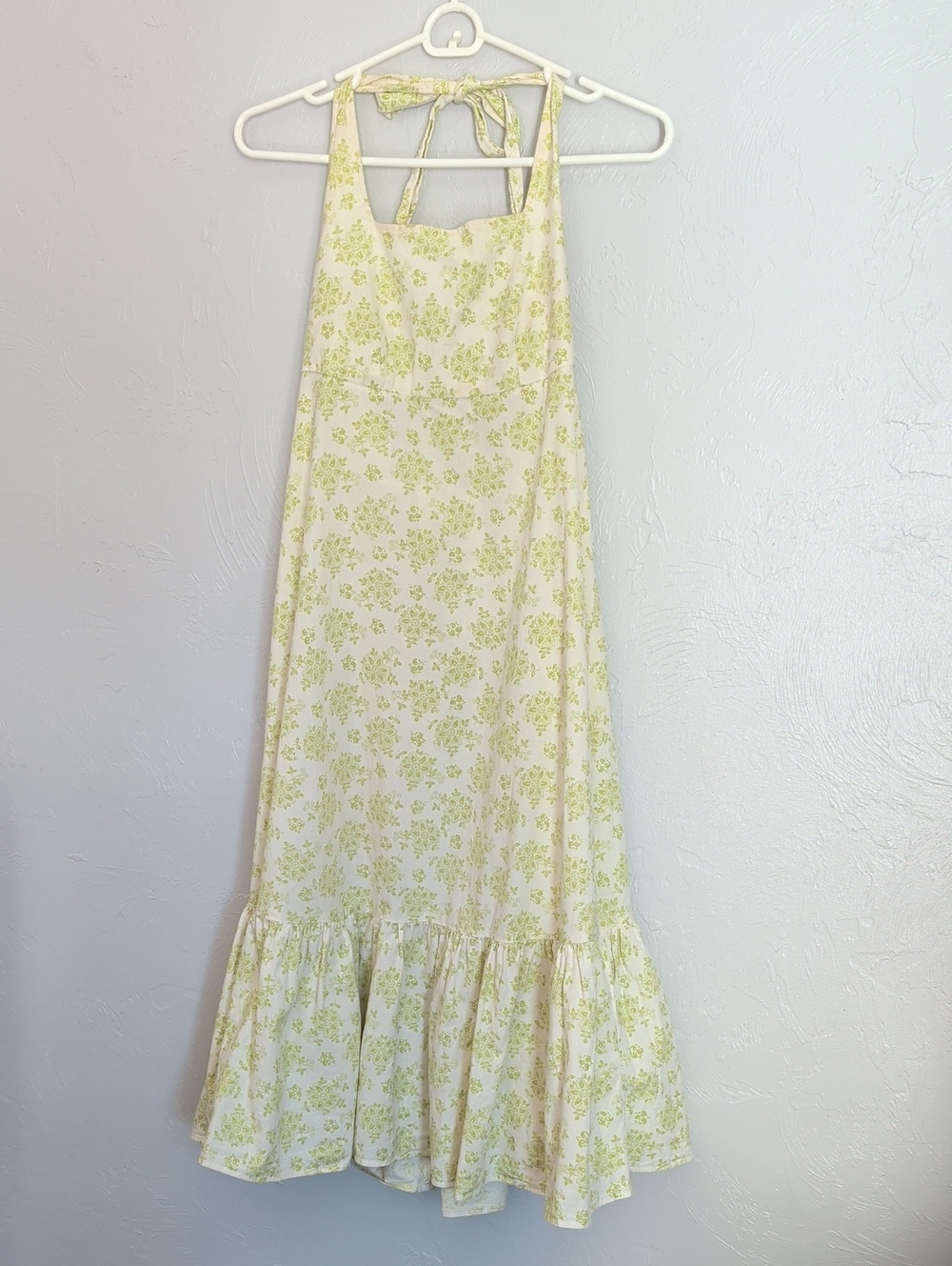 Laura Ashley Archive Halter Green & Cream Sundress Floral Women's Size UK 8